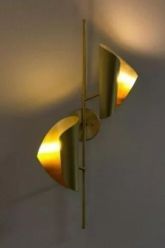 Modern Brass Wall Lamp - Italian Stilnovo Diabolo Sputnik