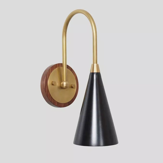 Stilnovo Style Brass Sputnik Wall Sconce with Single Shade