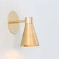 1-Light Mini Cone Handmade Vintage Wall Mid Century Modern Raw Brass Sputnik Chandelier Light Fixture