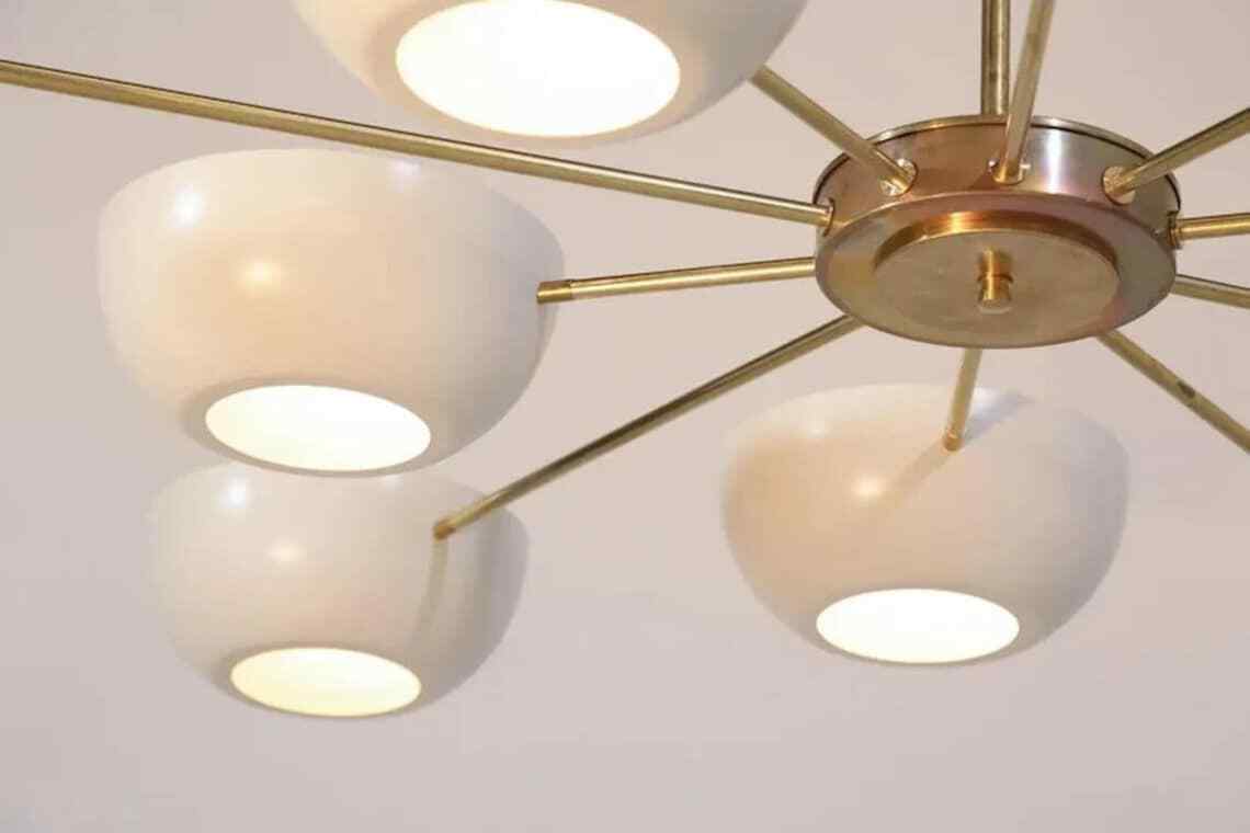 10 Arms Sputnik Chandelier | Italian Mid Century Stylish Light Fixture for Modern Home