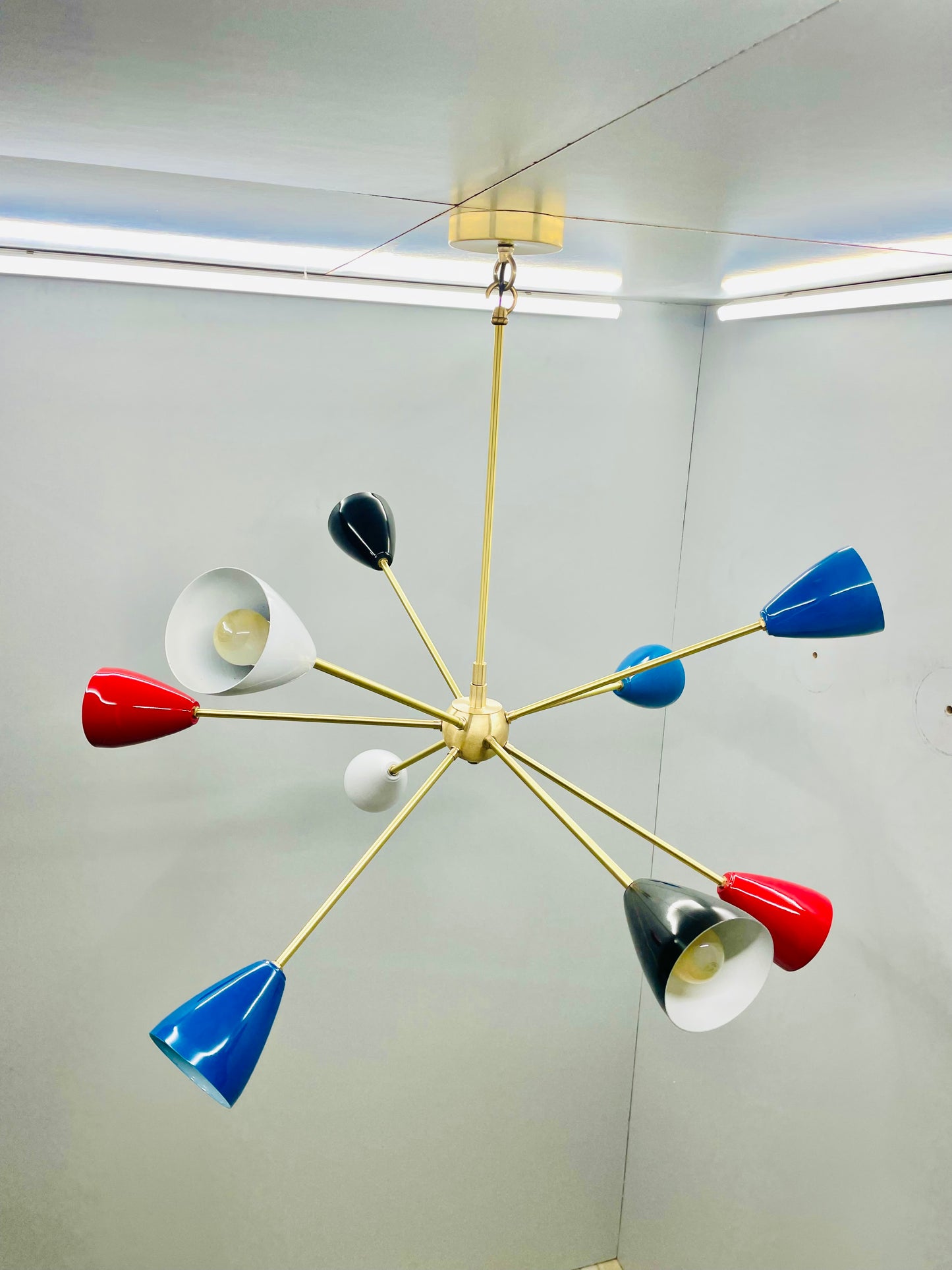 Gorgeous Mid Century Sputnik Chandelier, Multicoloured Sputnik Ceiling Light Lamp Dining room - Global Lights Hub